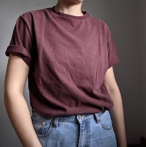 (2/$10) Vintage cotton tee in muted red